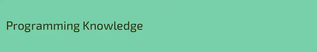 Programming Knowledge